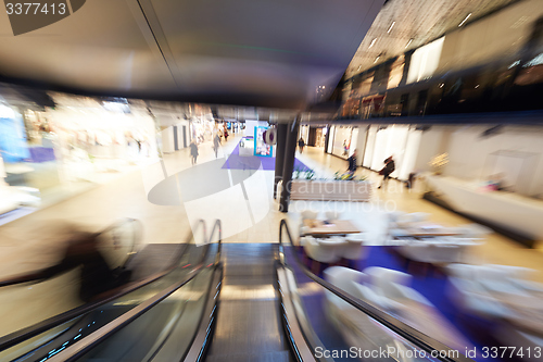 Image of Shopping mall  escalators