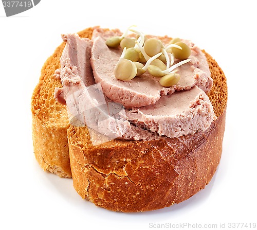 Image of toasted bread with meat pate