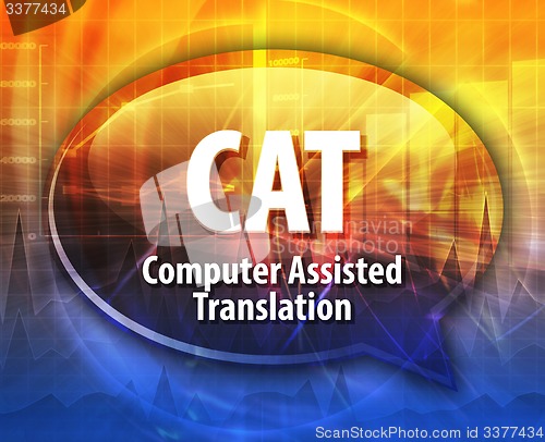 Image of CAT acronym definition speech bubble illustration