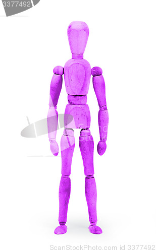 Image of Wood figure mannequin with bodypaint - Purple