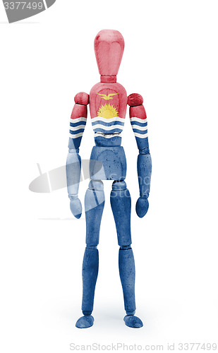 Image of Wood figure mannequin with flag bodypaint - Kiribati