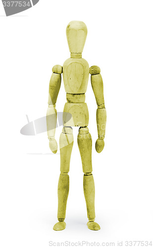 Image of Wood figure mannequin with bodypaint - Yellow