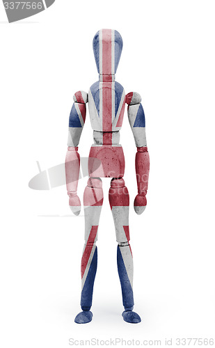 Image of Wood figure mannequin with flag bodypaint - United Kingdom