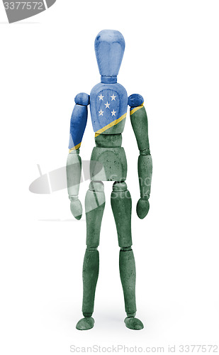 Image of Wood figure mannequin with flag bodypaint - Solomon Islands