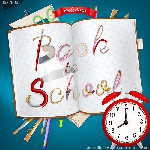 Image of Back to school background. EPS 1