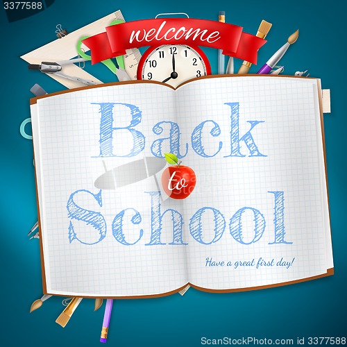 Image of Back to school background. EPS 1