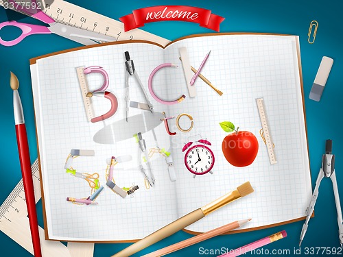 Image of Back to school background. EPS 1