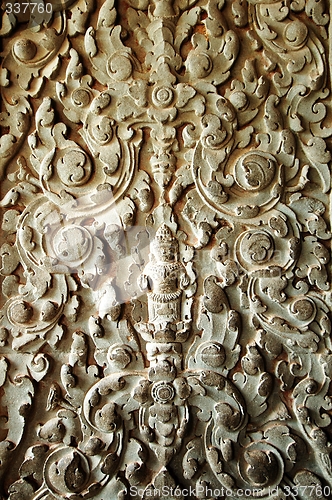 Image of Sculpted wall at corridor of Angkor Wat, Cambodia