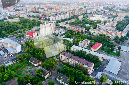 Image of Aerial view on Minskaya street. Tyumen. Russia