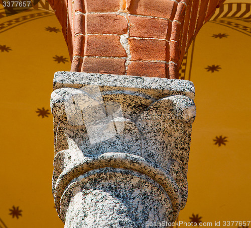 Image of abstract old column in the  country  of europe italy and marble 