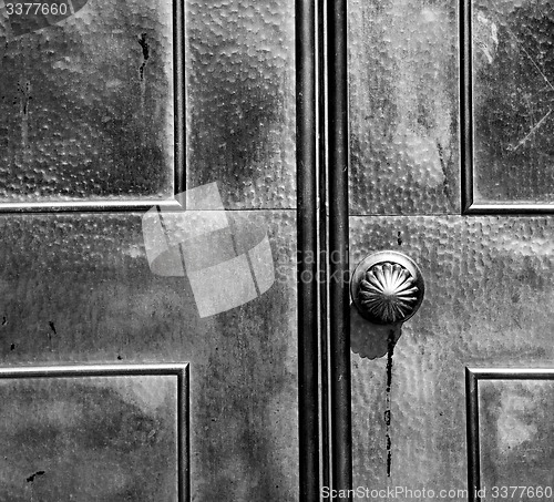 Image of  traditional   door    in italy   ancian wood and traditional  t