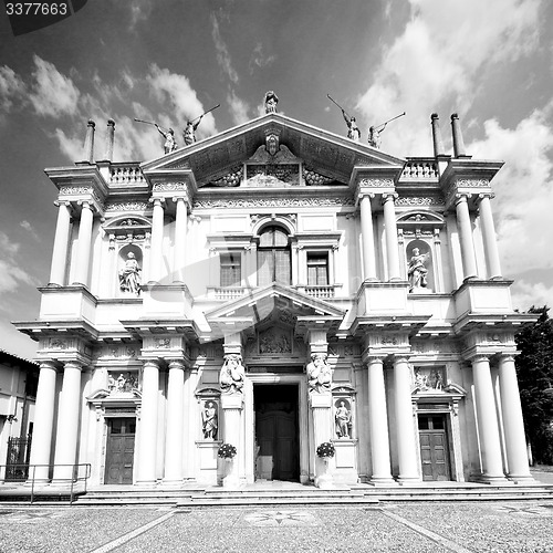 Image of column old architecture in italy europe milan religion       and