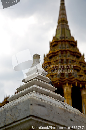 Image of  thailand asia   in  bangkok rain  temple marble blur