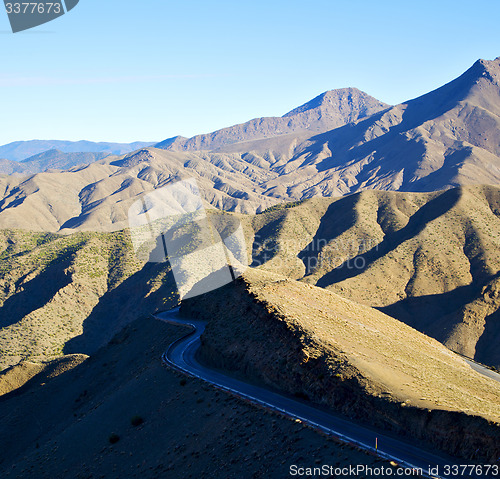 Image of in ground africa morocco the bush  dry atlas mountain