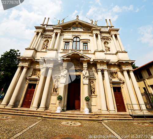 Image of building old architecture in italy europe milan religion       a