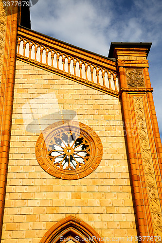 Image of  italy  lombardy    in  the  cortese   old   church  closed bric