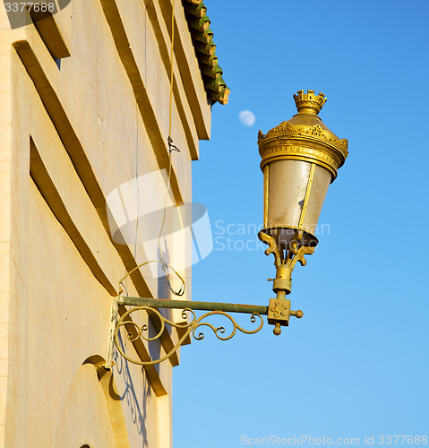 Image of  street lamp in morocco africa old lantern   the outdoors and de