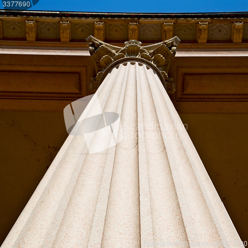 Image of abstract old column in the  country  of europe italy and marble 