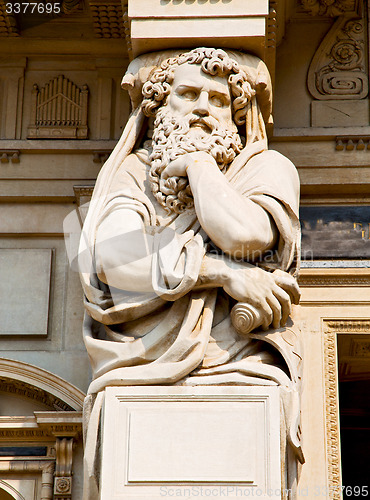 Image of marble in old historical  statue