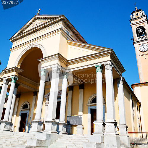 Image of column old architecture in italy europe milan religion       and