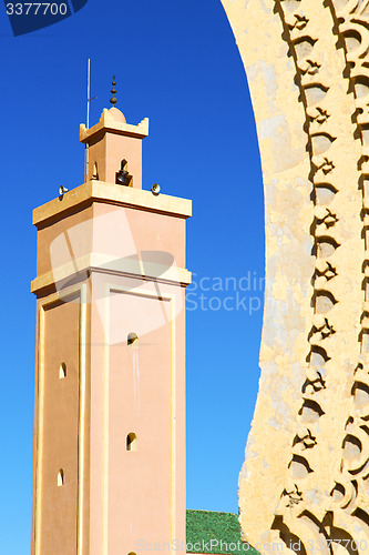 Image of in maroc africa minaret and the  