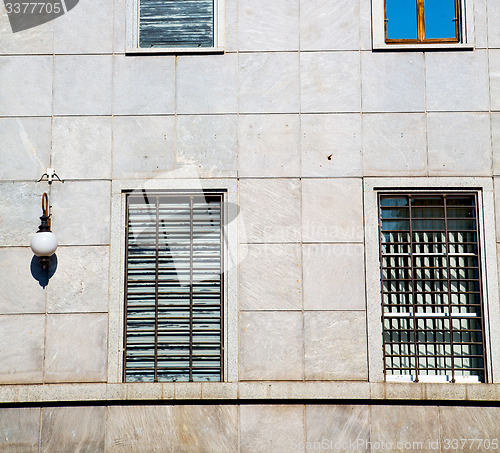 Image of in europe italy milan old architecture and venetian blind wall