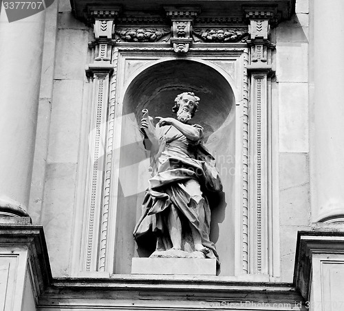 Image of marble in old historical construction italy europe milan and sta