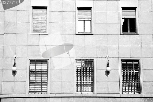 Image of in europe italy milan old architecture and venetian blind wall