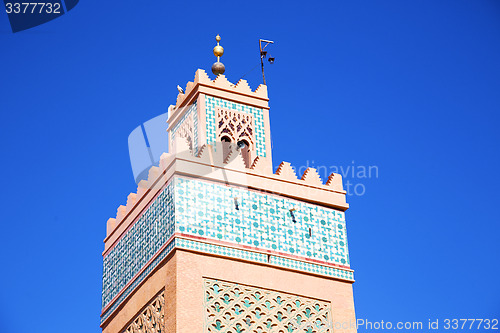 Image of history in maroc africa  and the blue     sky