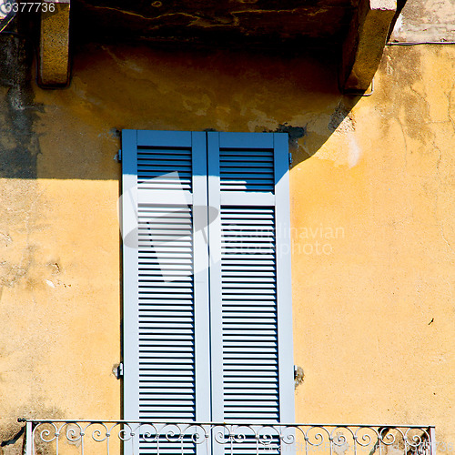 Image of in europe italy milan old architecture and venetian blind wall