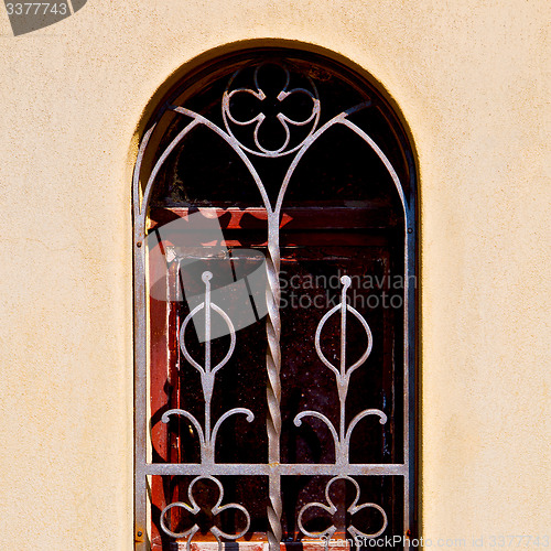 Image of in europe italy milan old architecture and venetian blind wall
