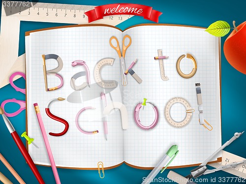 Image of Back to school background. EPS 1