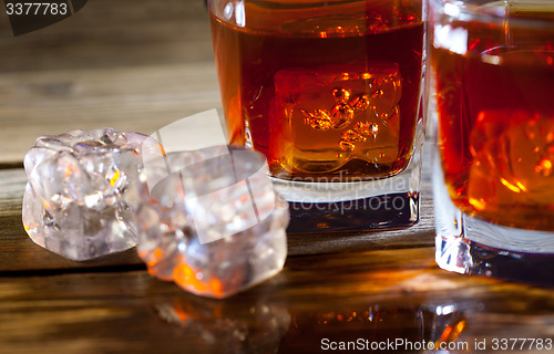 Image of ice and whisky,