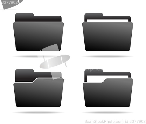 Image of Set of Folder Icons.