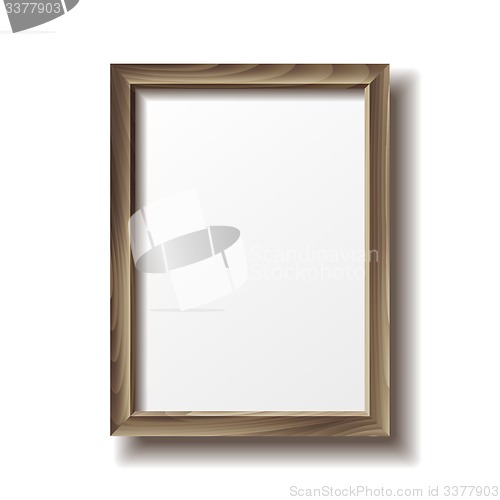 Image of Wooden rectangular photo frame