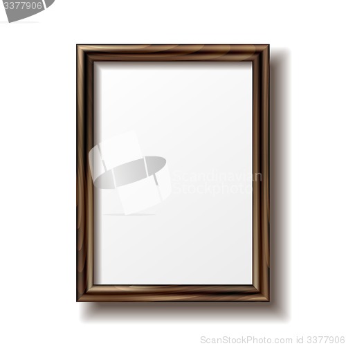 Image of Wooden rectangular photo frame