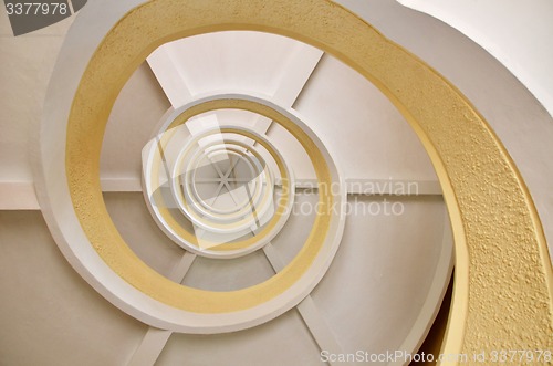 Image of Spiral Staircase in a Pagoda at Chinese Garden 