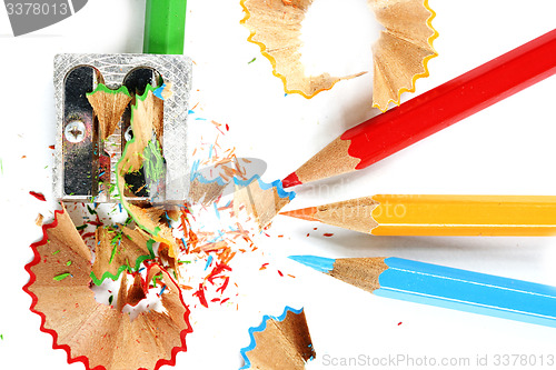 Image of Pencils and sharpener