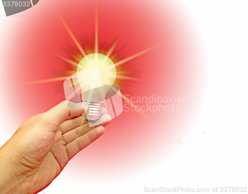 Image of Background with lit lightbulb