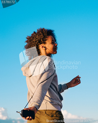 Image of energetic female smiling 