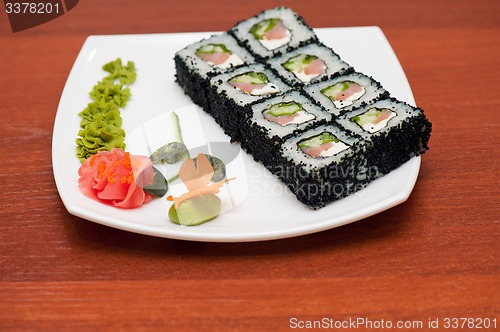 Image of tobico sushi rolls