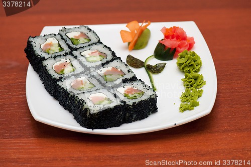 Image of tobico sushi rolls