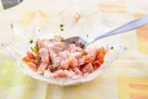 Image of Salad of natural tomatoes and onions