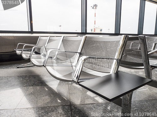 Image of A picture of new benches at the airport