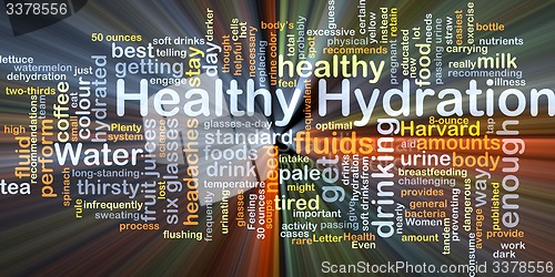 Image of Healthy hydration background concept glowing