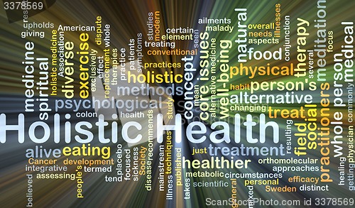 Image of Holistic health background concept glowing