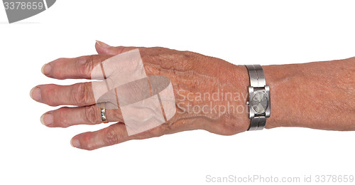 Image of Hand of an old woman