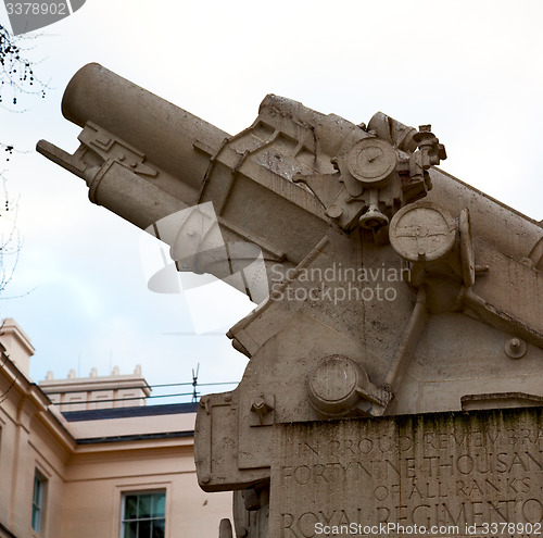 Image of england  historic   marble and statue in old city of london 