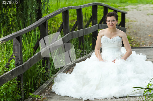 Image of Bride posing in nature