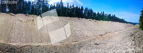 Image of huge pile of sand for road construction